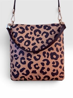 Kate spade purse Darcy graphic leopard bucket bag